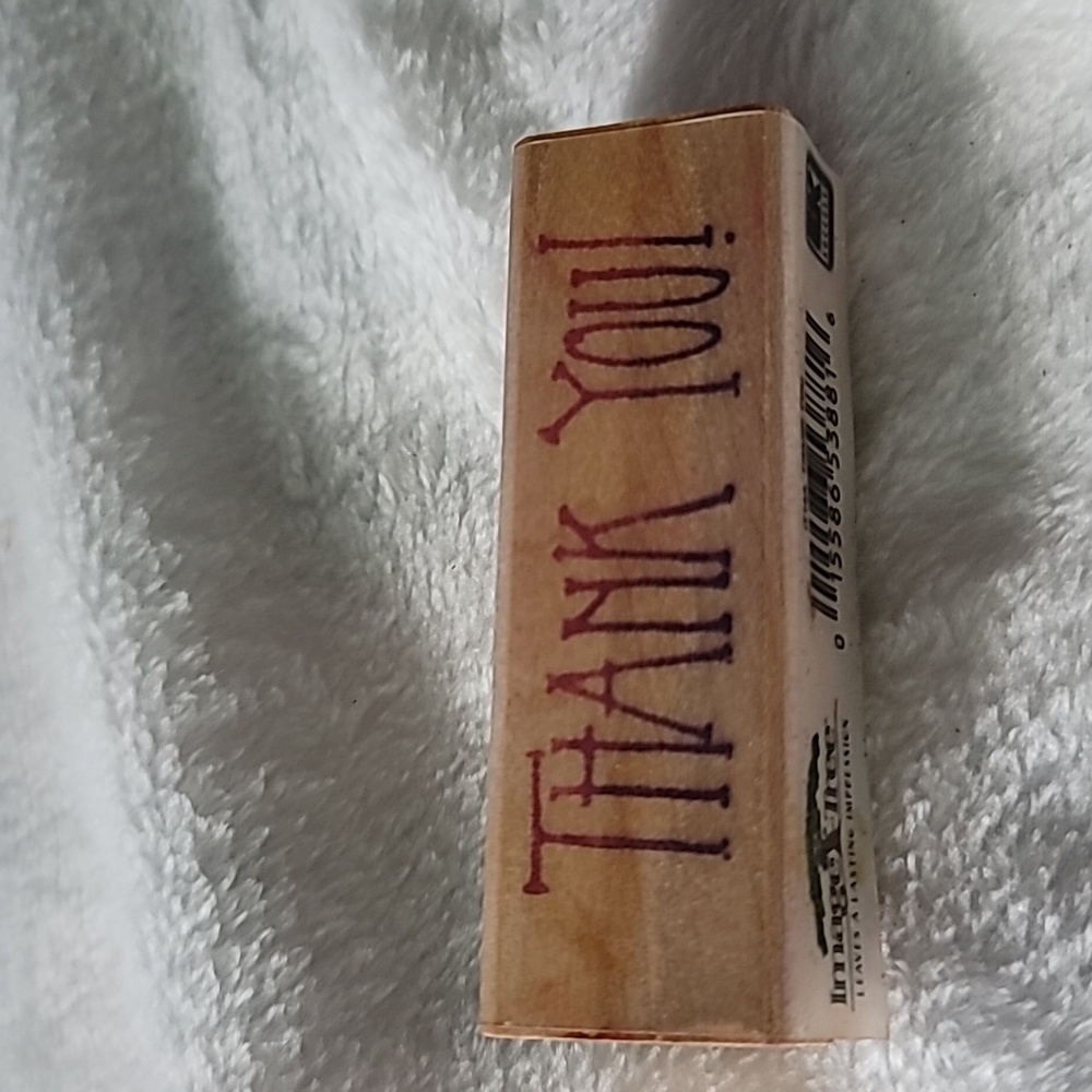 Phrase: Thank You Wooden Rubber Stamp